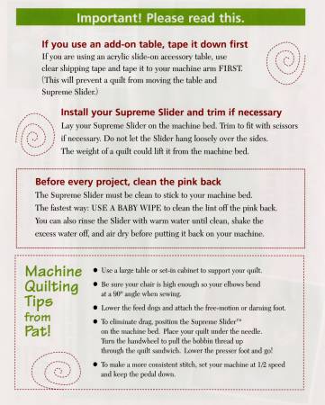 Make Quilting Easier with the Supreme Slider 