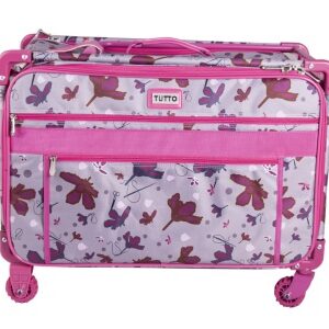 Tutto Sewing Machine Trolley. LARGE. Rose Grey with Pink Frame - Widebacks